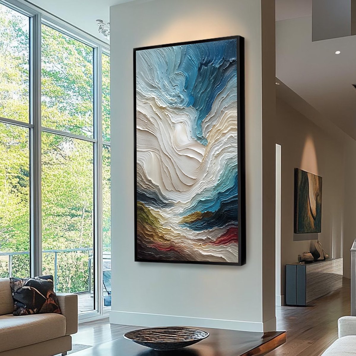 STRATUM: Vertical Abstract Impasto Landscape Painting