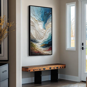 STRATUM: Vertical Abstract Impasto Landscape Painting