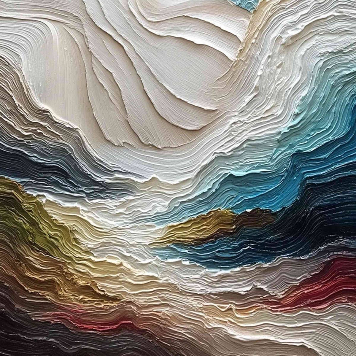 STRATUM: Vertical Abstract Impasto Landscape Painting