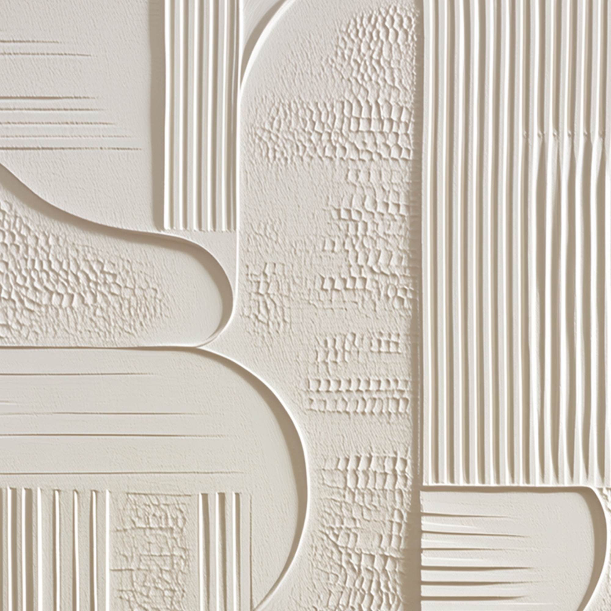 STRUCTURED CALM: Textured White Minimalist Abstract Wabi Sabi Wall Art