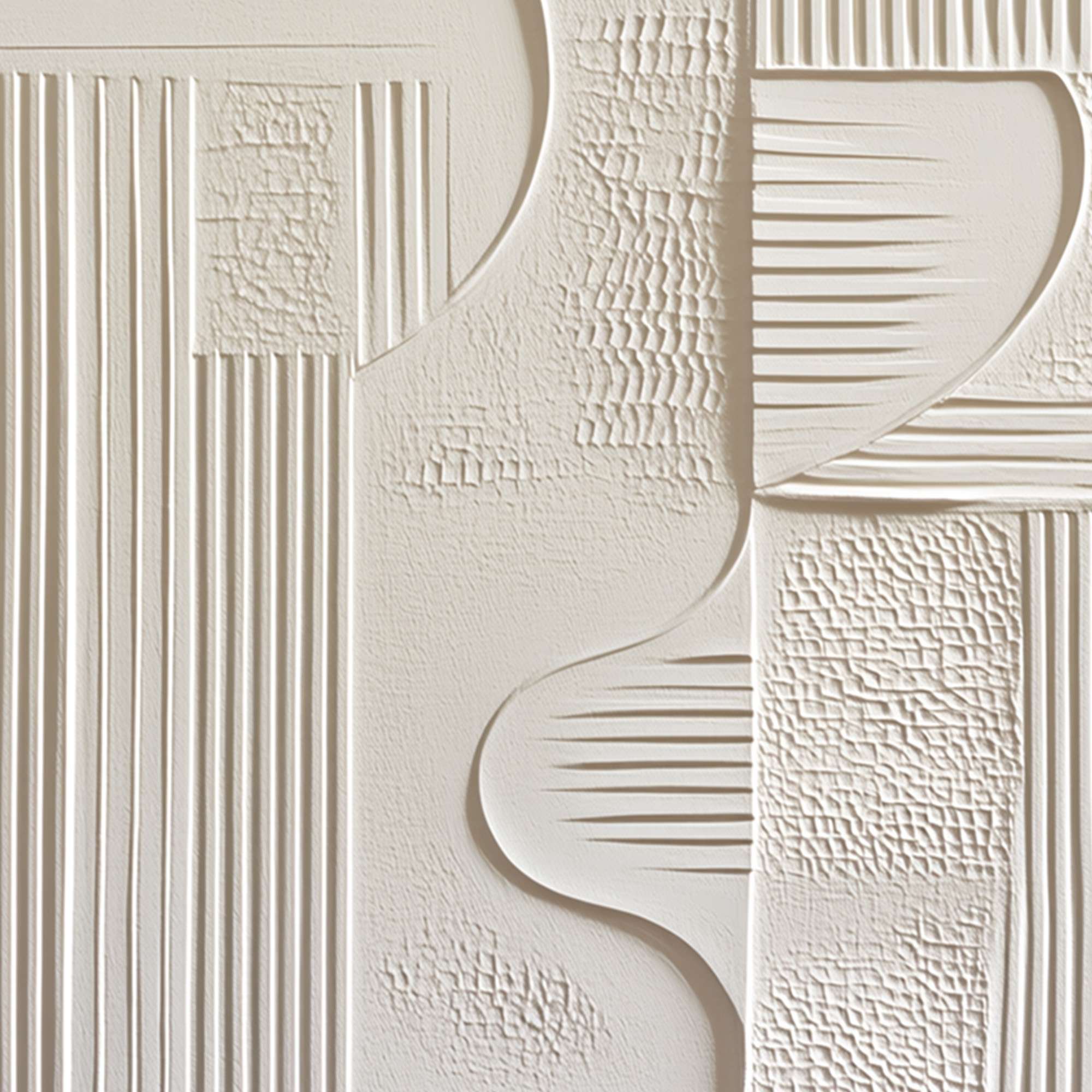 STRUCTURED CALM: Textured White Minimalist Abstract Wabi Sabi Wall Art