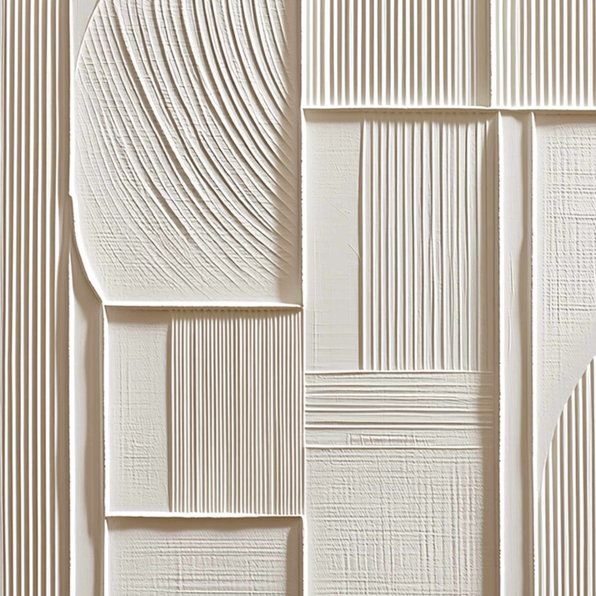STRUCTURED CALM: Textured White Minimalist Abstract Wall Art