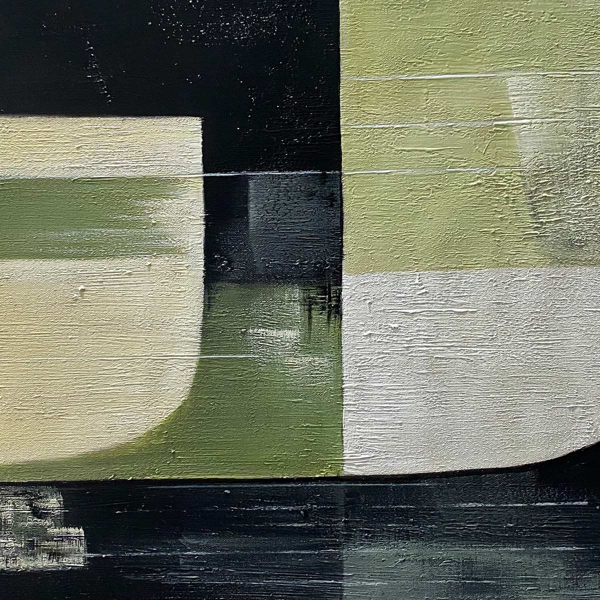 STRUCTURED FORMS- Minimalist Abstract Block Oil Painting