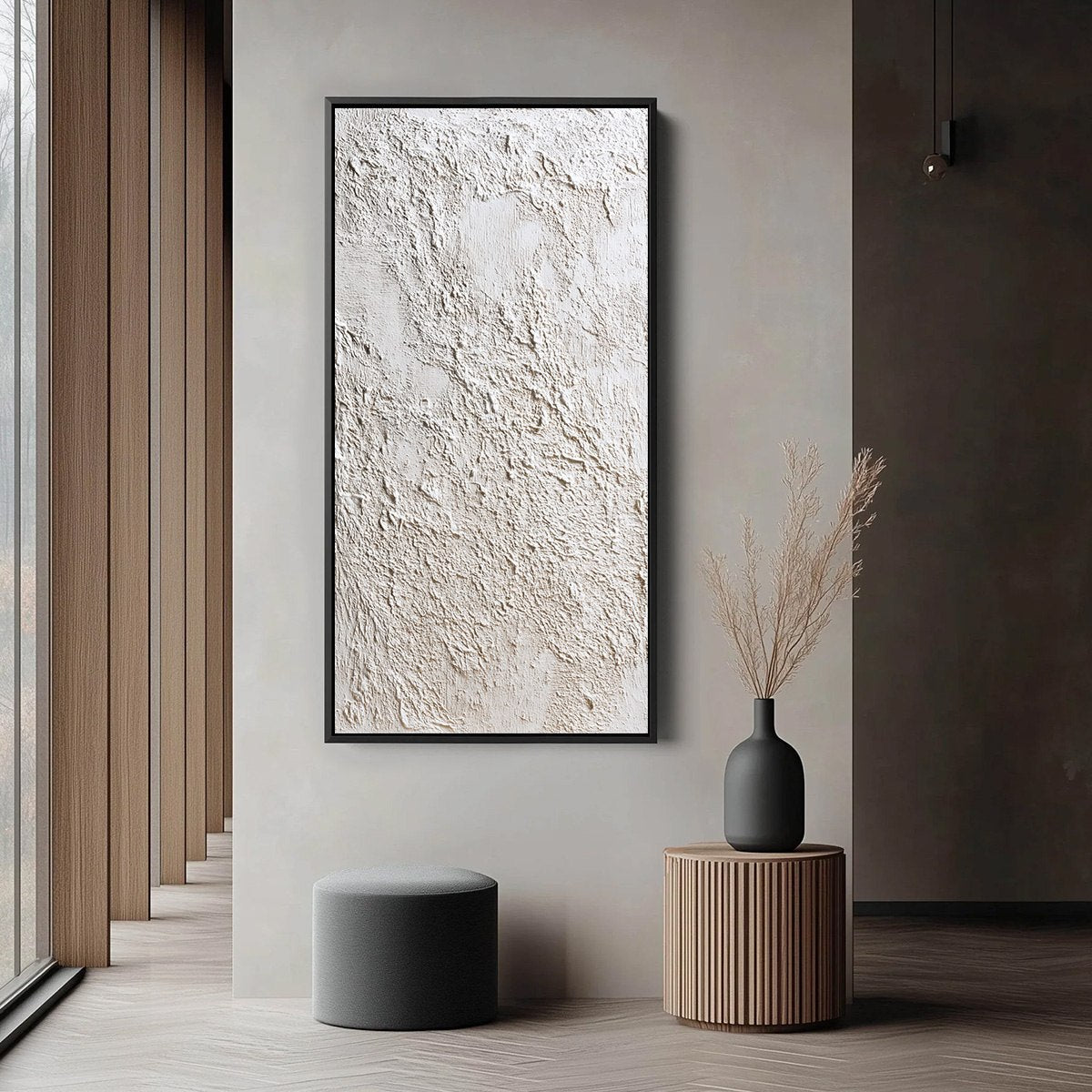 STUCCO: Heavily Textured Wabi Sabi Abstract Painting