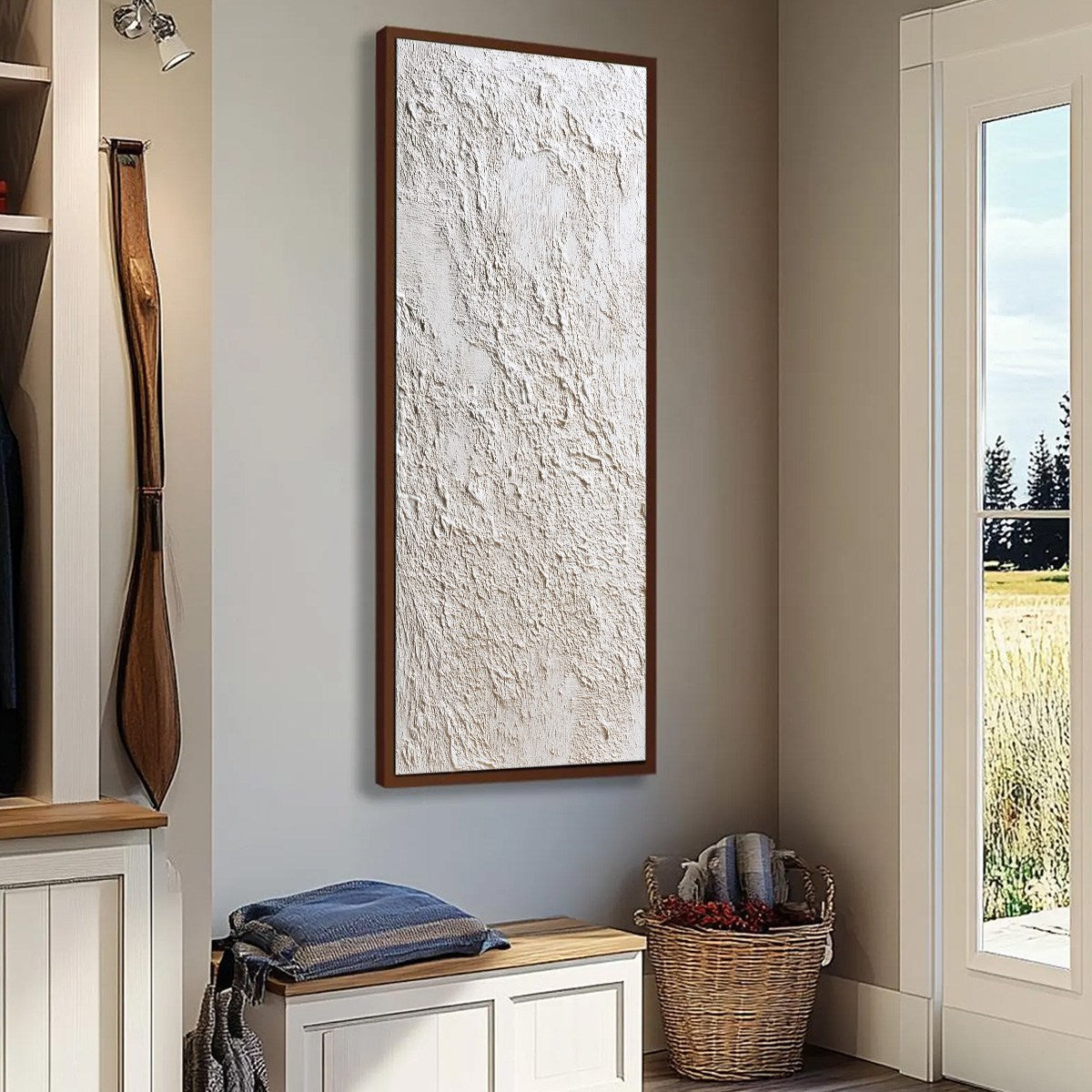 STUCCO: Heavily Textured Wabi Sabi Abstract Painting