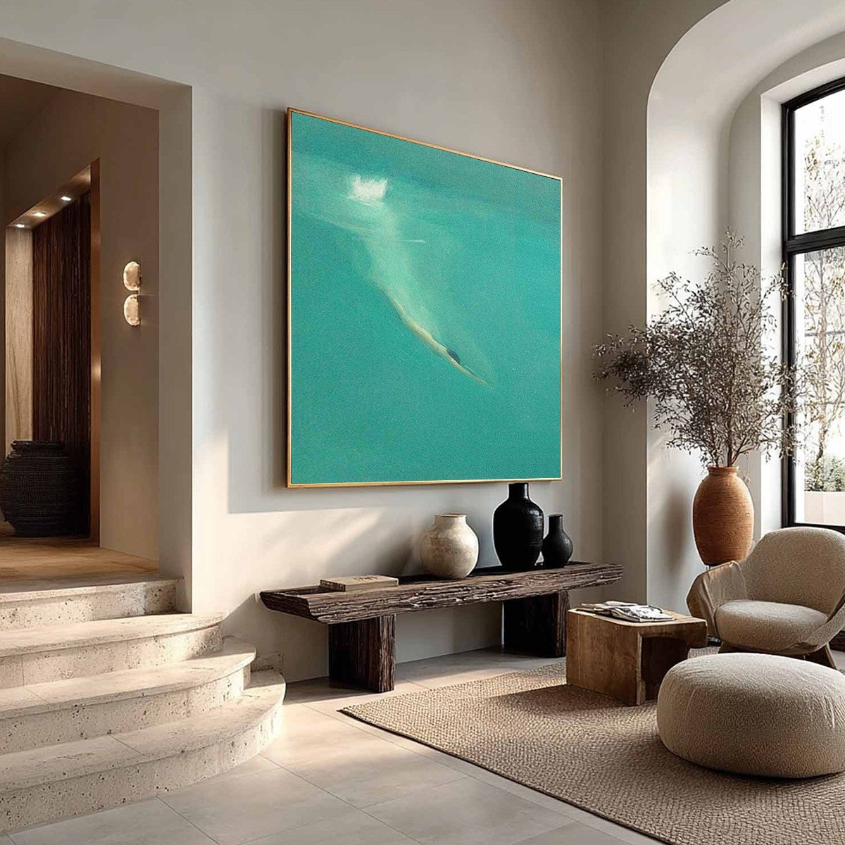 SUBMERGE: Minimalist Wabi Sabi Sea Painting