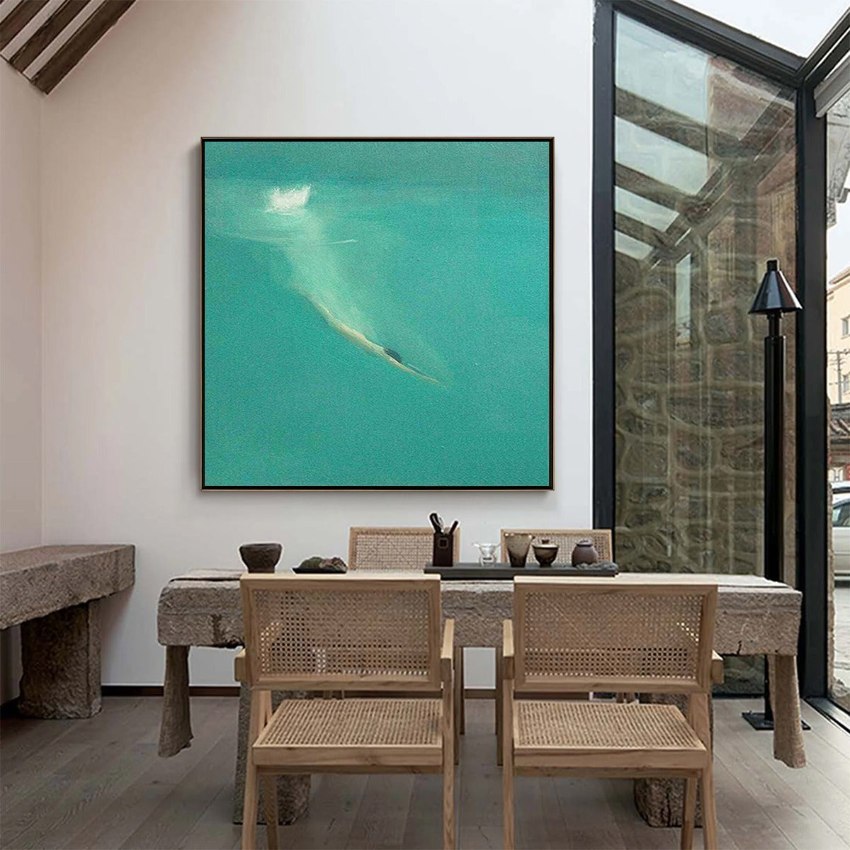 SUBMERGE: Minimalist Wabi Sabi Sea Painting