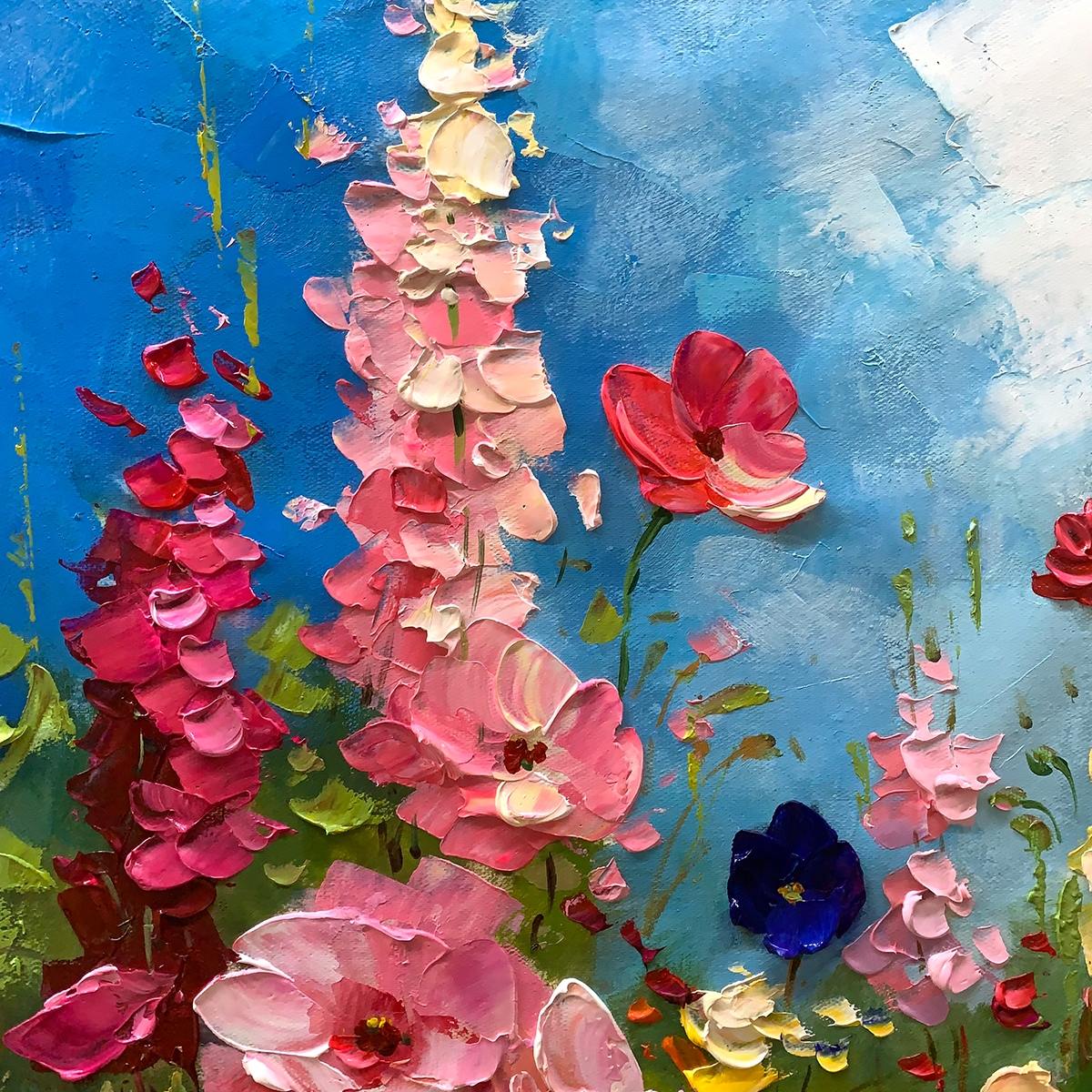 Impasto Floral Oil Painting | Textured Wall Art