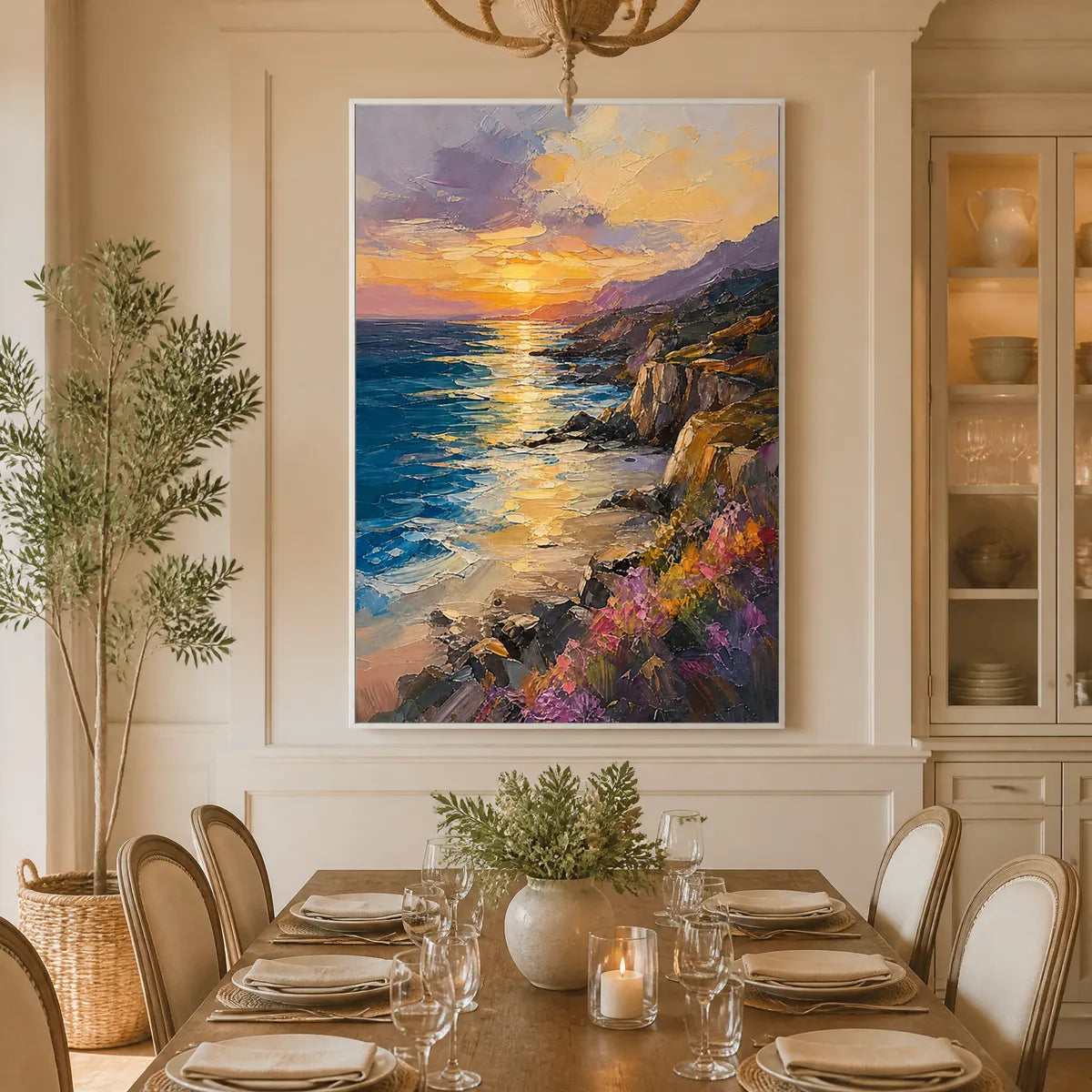 GOLDEN HORIZON displayed in a refined dining room.