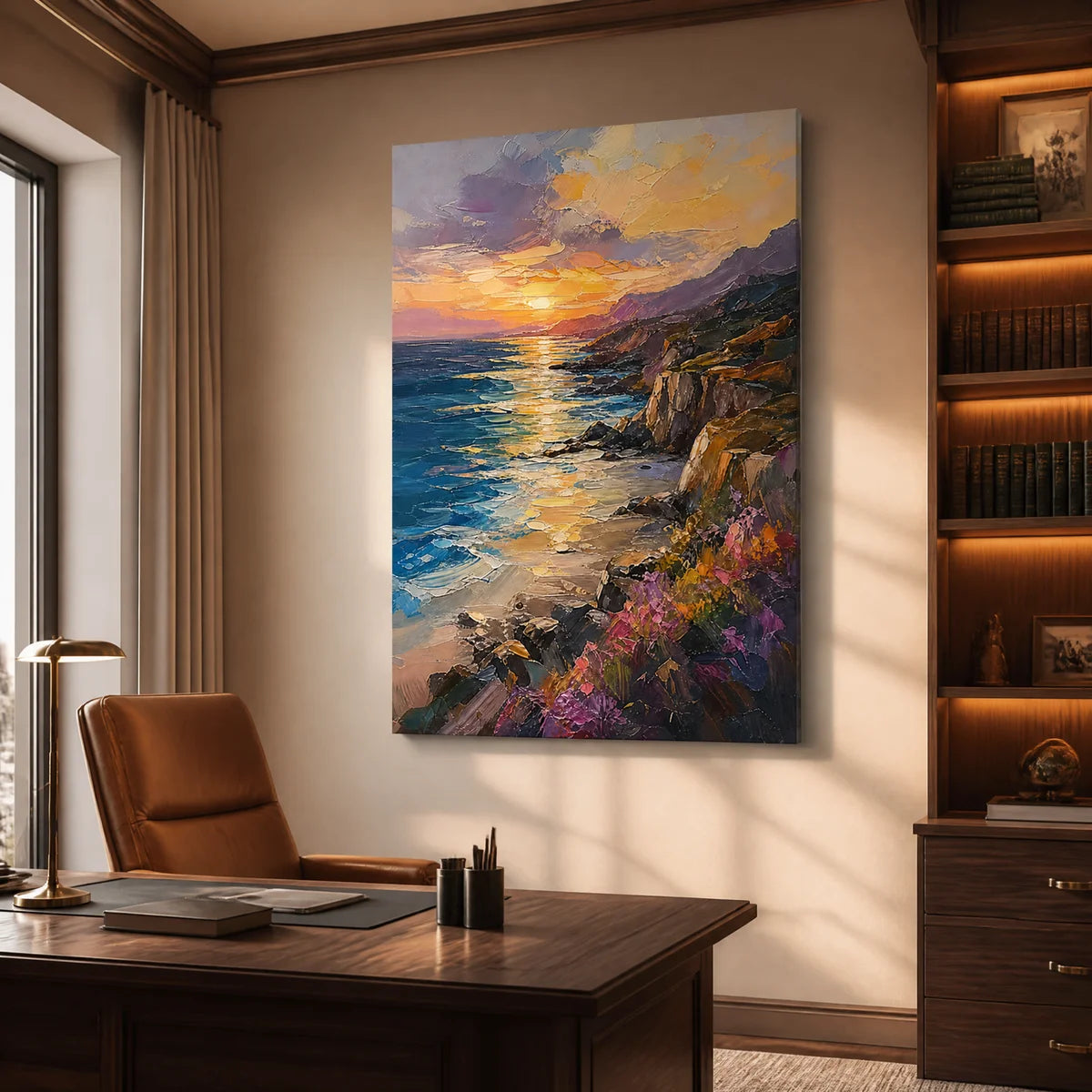 GOLDEN HORIZON displayed in a refined office.