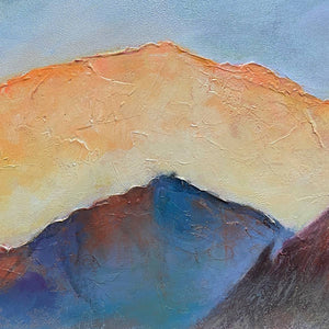 SUNSET SERENITY PANORAMIC- Landscape Painting, Panoramic Wall Art, Watercolor Decor