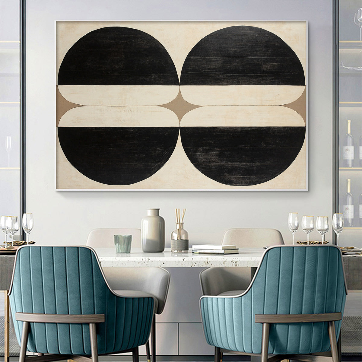 SYMMETRY: Minimalist Geometric Abstract Oil Painting