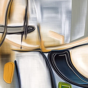 SYNCOPATION: Modern Abstract Square Painting with Textured Accents