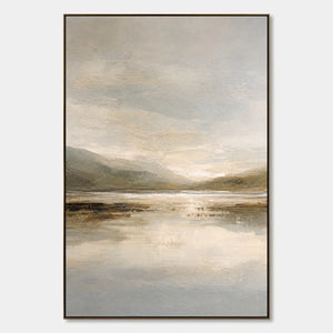 Silver Estuary hand-painted artwork