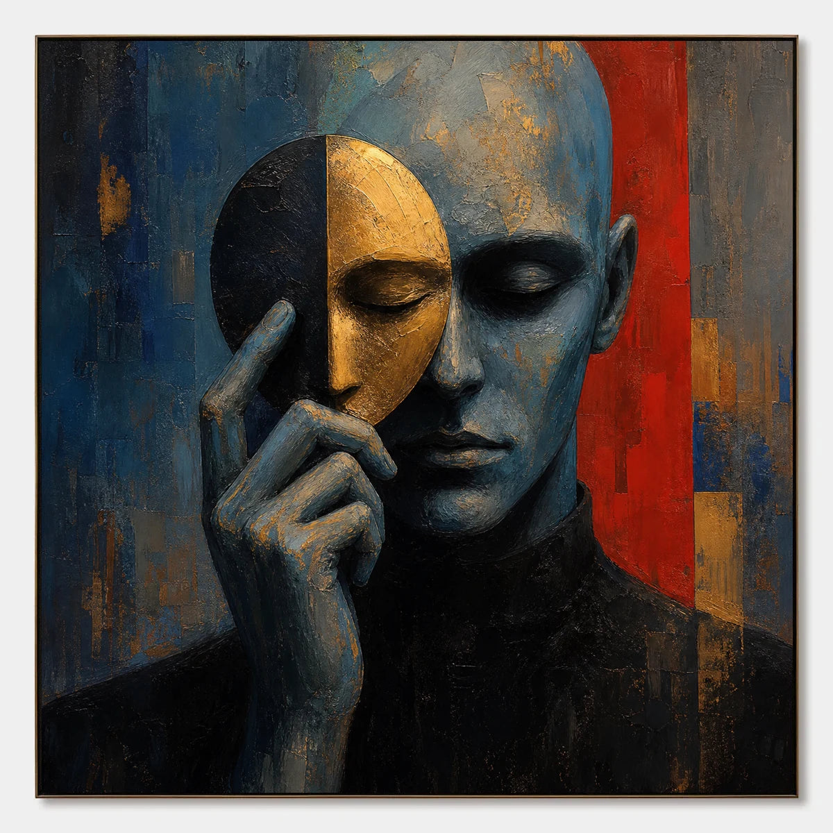 Masked Reverie hand-painted artwork