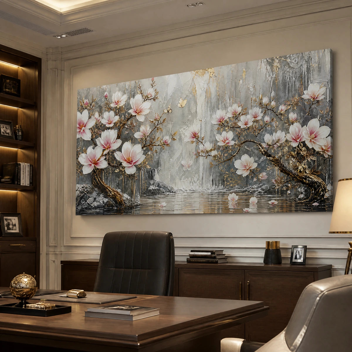 Magnolia Horizon in a refined office, frameless