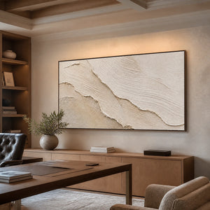 Sandstone Tide in a refined office, frameless