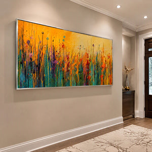 Meadow Embers in a refined entry hall with silver frame