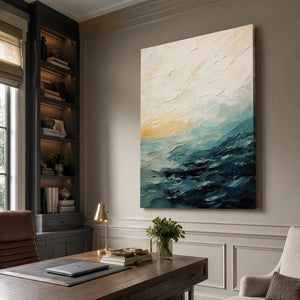 Deep Water Rise in a refined office, frameless