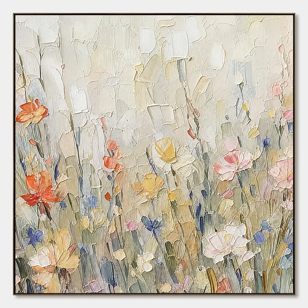 Wildflower Veil hand-painted artwork