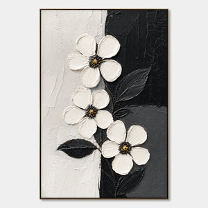Noir Blossoms hand-painted artwork