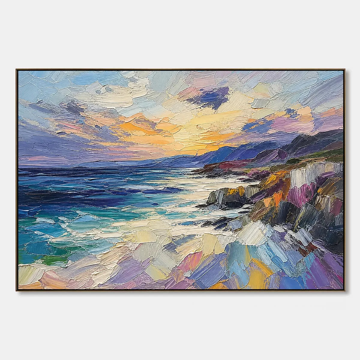 Violet Coastal Light hand-painted artwork