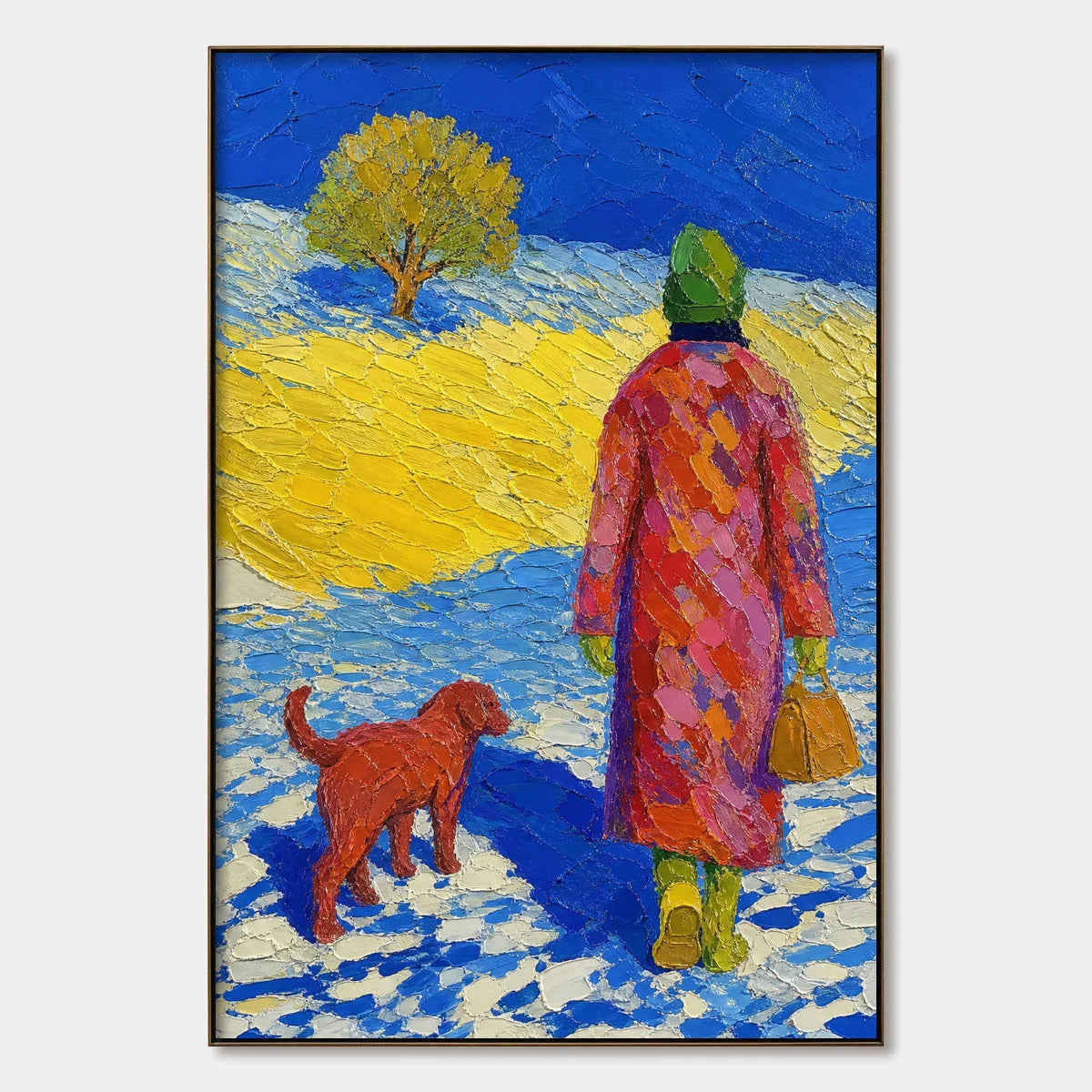 Winter Companions hand-painted artwork