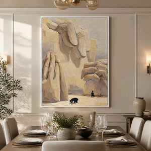 Canyon Pilgrim in a refined dining room with white frame