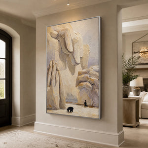 Canyon Pilgrim in a refined entry hall with silver frame
