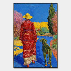 Scarlet Promenade hand-painted artwork