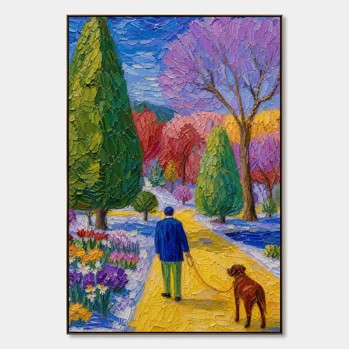 Violet Garden Walk hand-painted artwork