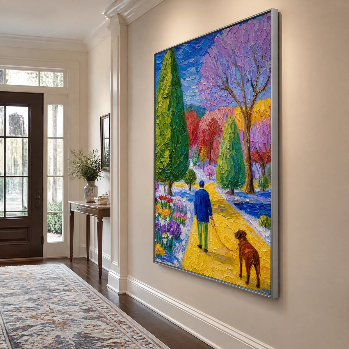 Violet Garden Walk in a refined entry hall with silver frame