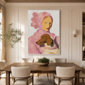 Rosebound Companion in a refined dining room with white frame