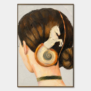 Equestrian Whisper hand-painted artwork