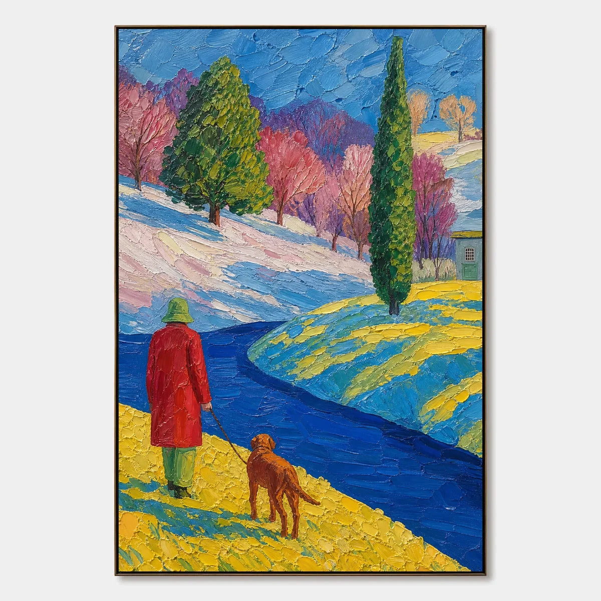 Crimson Path hand-painted artwork