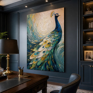 Sapphire Plume in a refined office, frameless