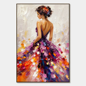Mosaic Ball Gown hand-painted artwork