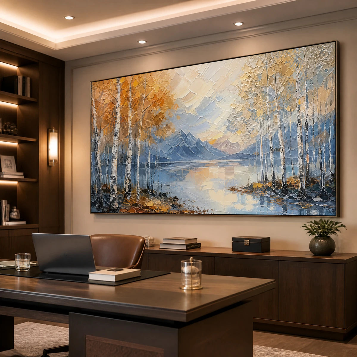 Amber Birch Shore in a refined office, frameless