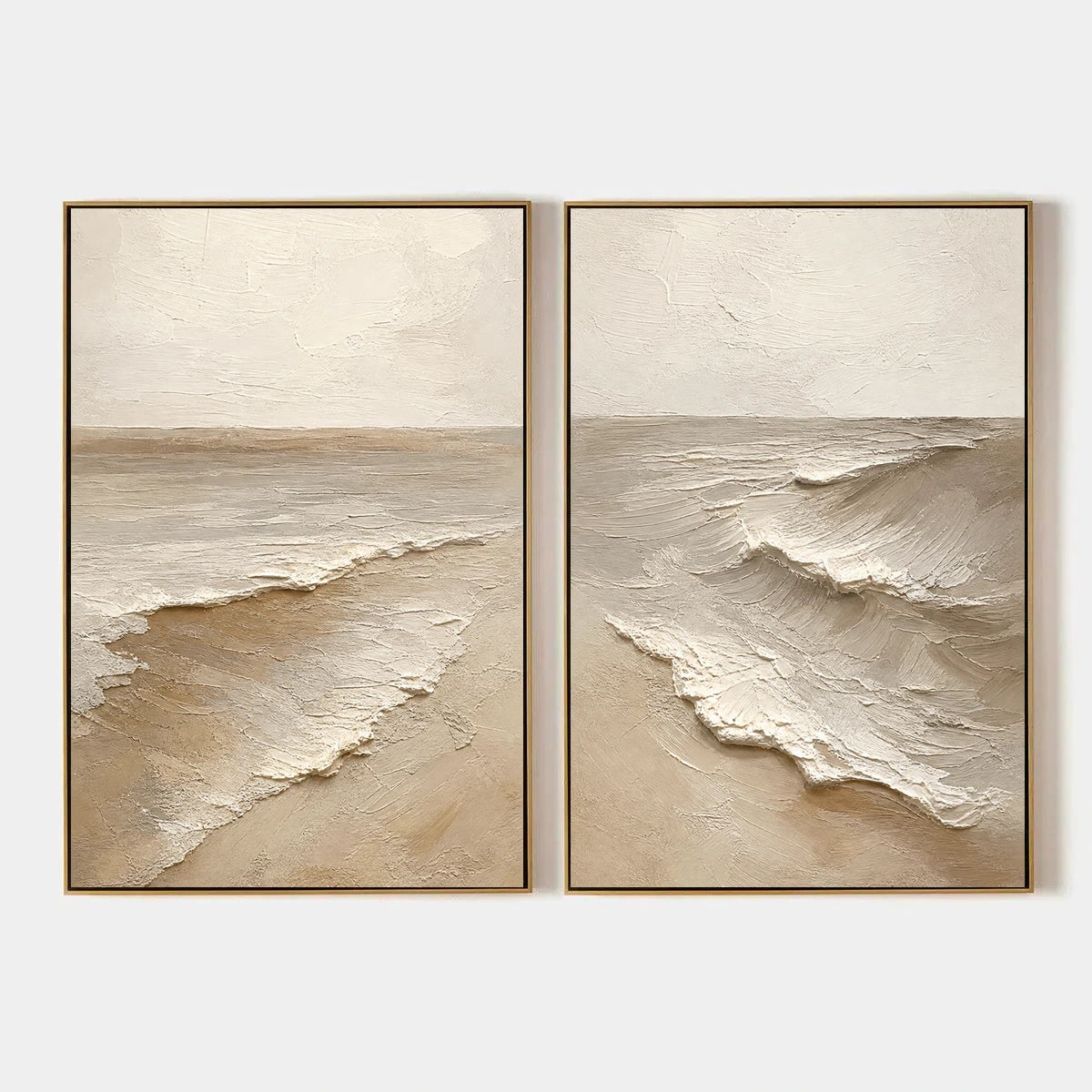 Coastal Fold Duet hand-painted artwork