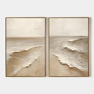 Coastal Fold Duet hand-painted artwork