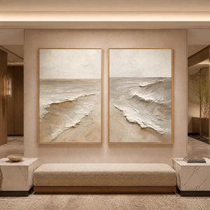 Coastal Fold Duet in a refined hotel interior with wood frame