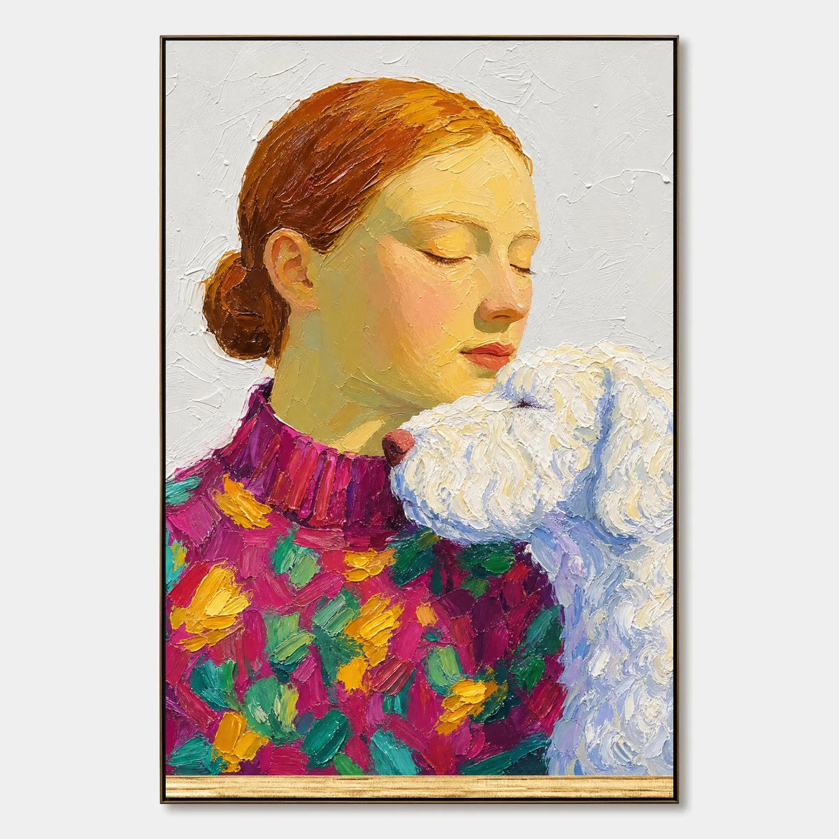 Patchwork Embrace hand-painted artwork