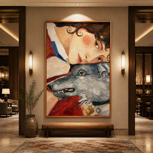 Foxtail Confidante in a refined hotel interior with wood frame