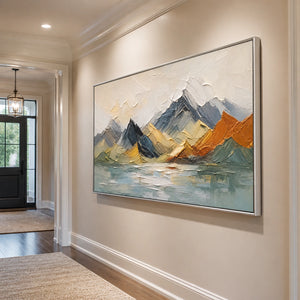 Alpine Mosaic Ridge in a refined entry hall with silver frame