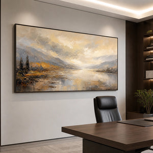 Veiled Valley Light in a refined office, frameless