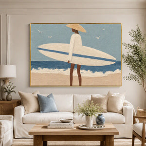 Coastline Bearer in a refined living room with gold frame