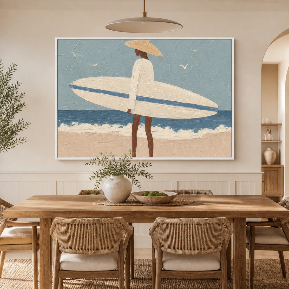 Coastline Bearer in a refined dining room with white frame