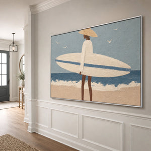 Coastline Bearer in a refined entry hall with silver frame