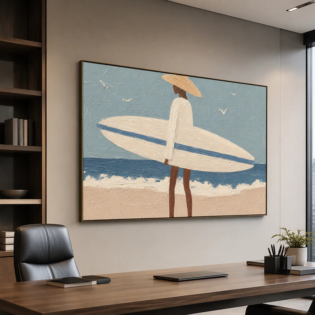 Coastline Bearer in a refined office, frameless