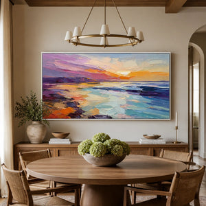Violet Tide Glow in a refined dining room with white frame